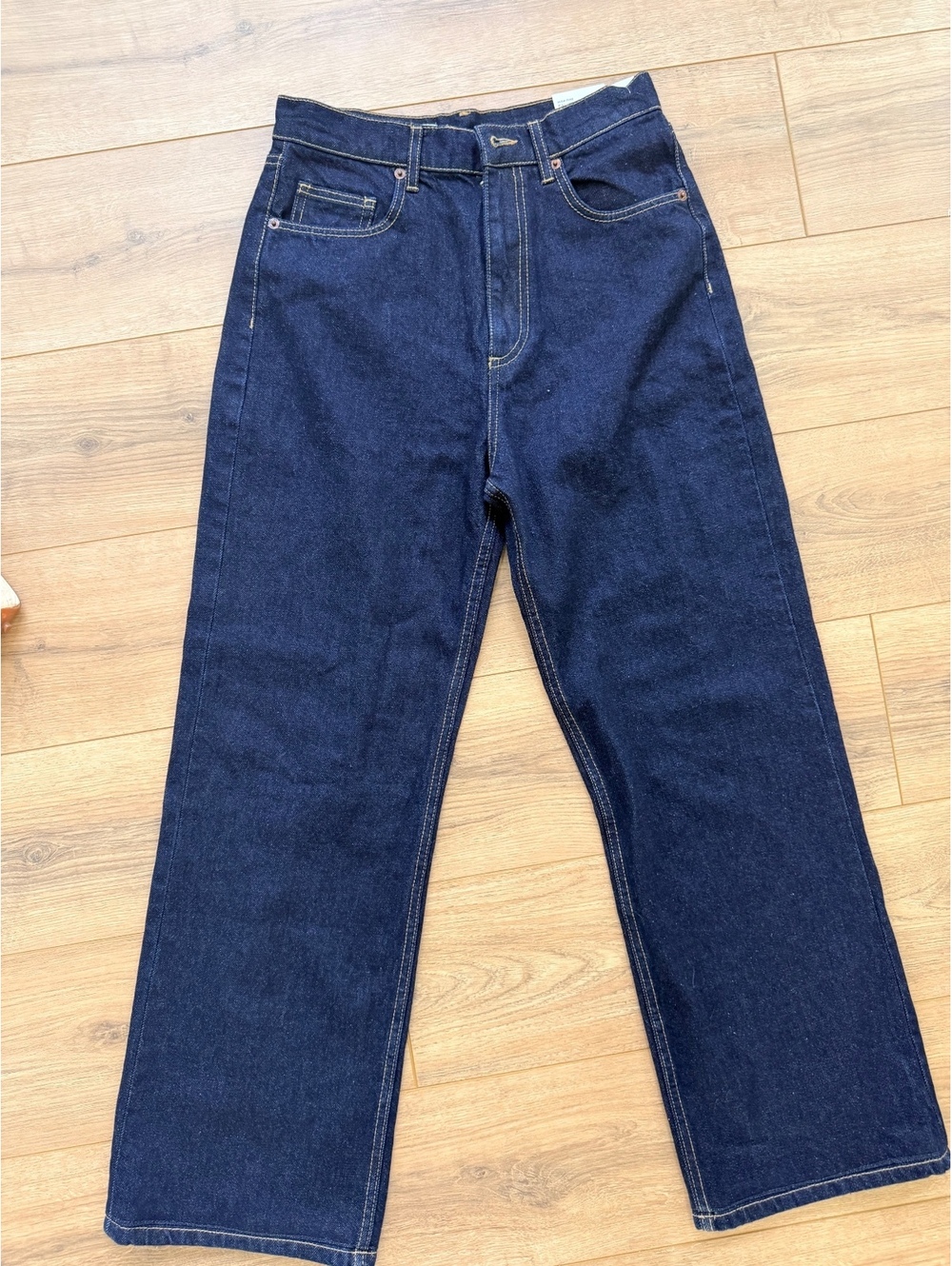 Zara Wide Leg Dark Blue Denim Jeans Size EUR 38 / USA 6 / MEX 28